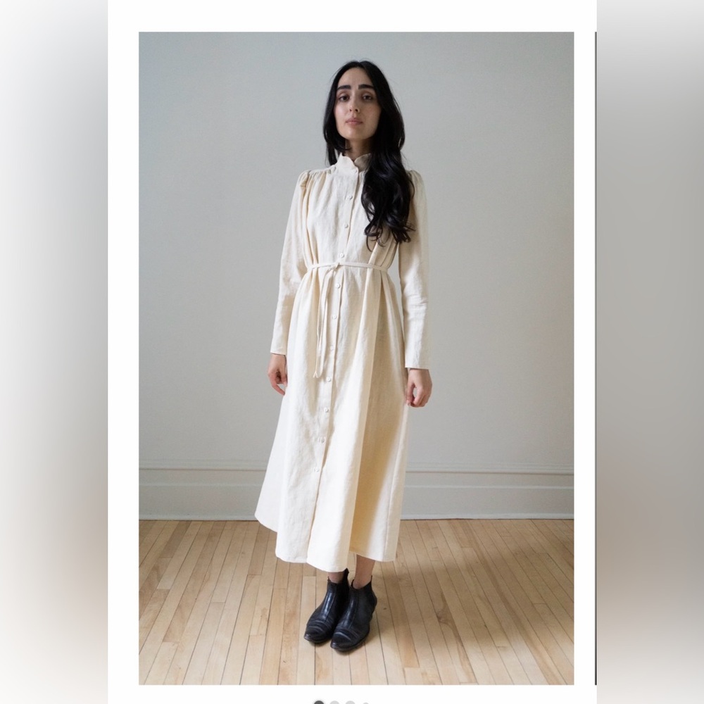 NWOT Ovate Rowan Linen Dress in Creme size S